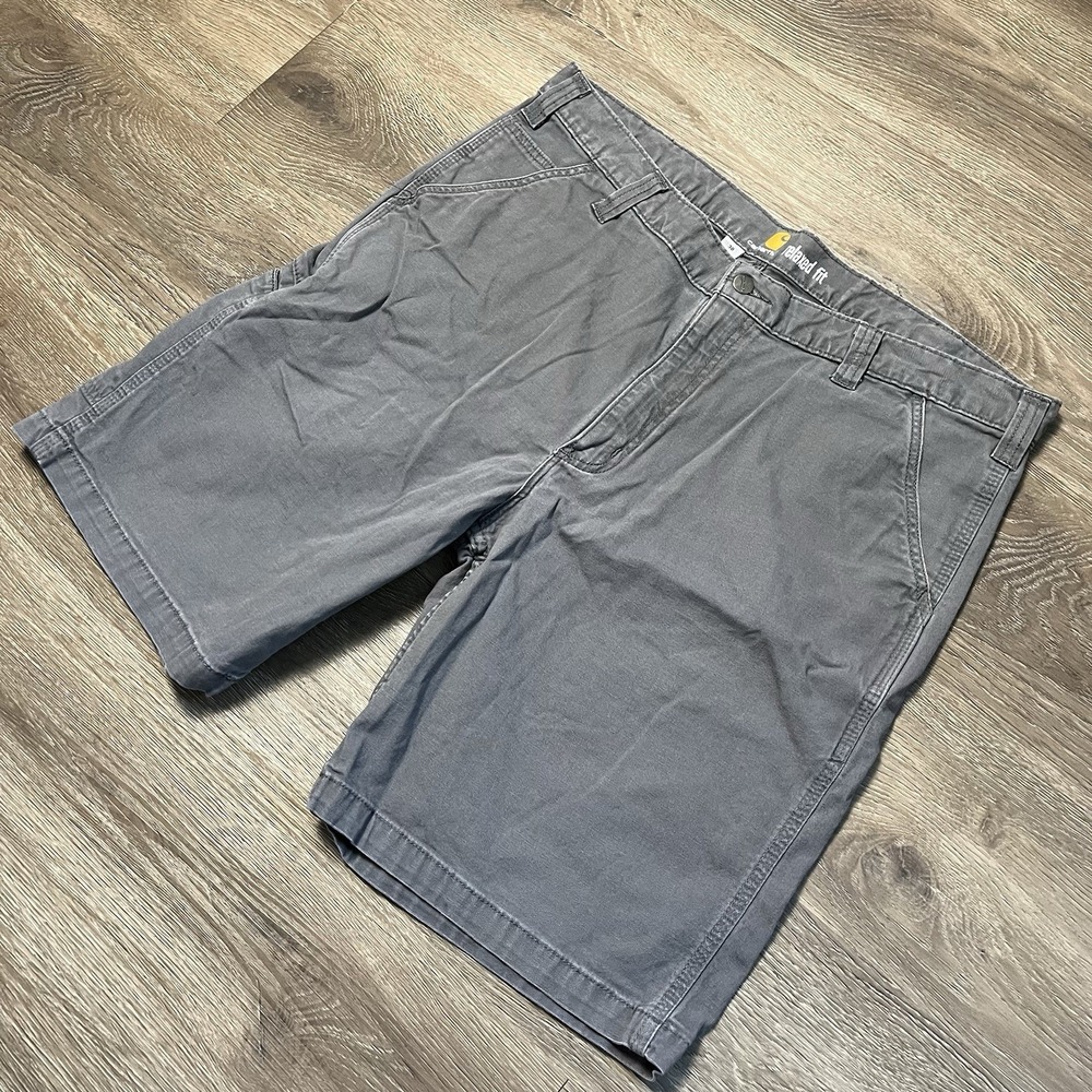 Carhartt 10" Men's Size 38 Shorts Relaxed Fit 102514 039 Rugged Work Gravel Gray